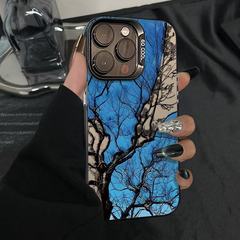青空と枯れ木 iPhone 17 Pro Max用スマホケース 個性的で元気なケース iPhone16/15/14対応 テキスト13