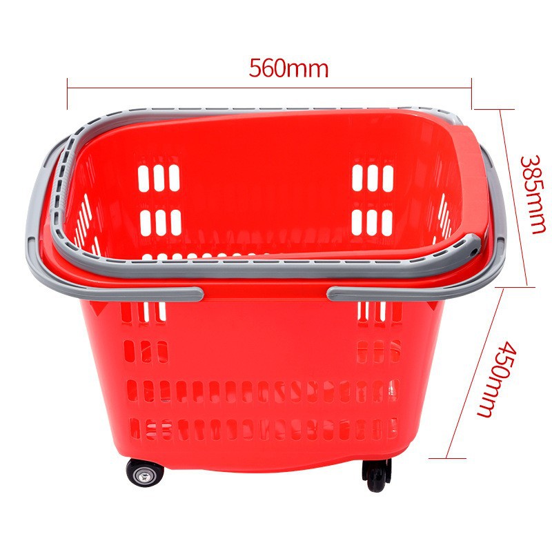 50L 럭셔리 드래그 바스켓 레드