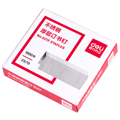 Deli 0213 thickened large size stapler thick layer stapler 23/13 can be bound to 100 pages 1000 pieces/box