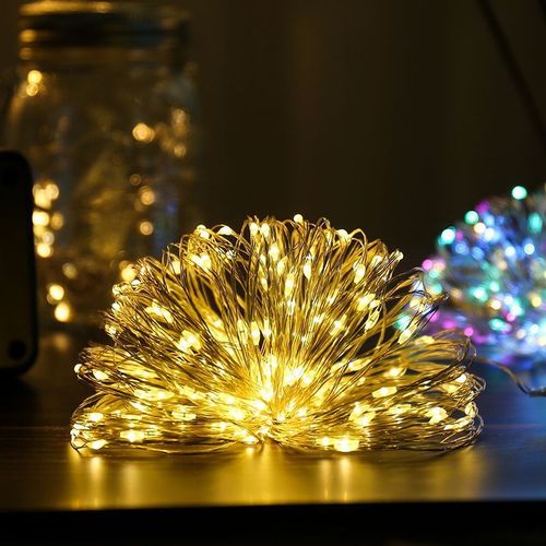 led铜线灯满天星礼物电池小彩灯串装饰布置氛围浪漫圣诞树节 生日