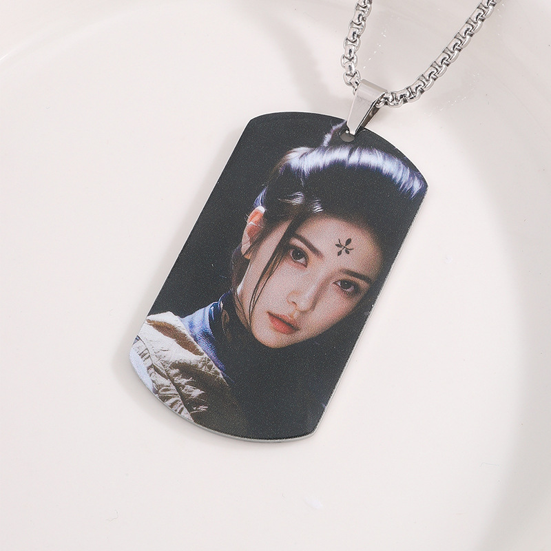 Nuevo mito negro Wukong alrededor de la famosa en línea con la marca de Buda titanio acero inscripción de batalla de la marca de Buda santo colgante joyas