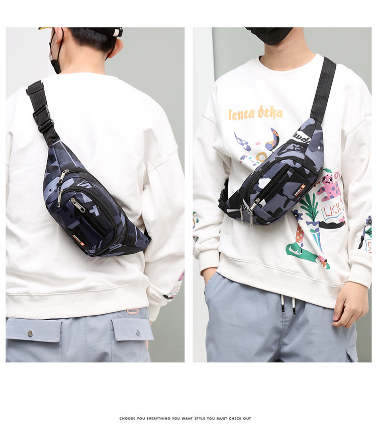 New men's and women's sports running crossbody waist bags, couple chest bags, men's cash register large-capacity mobile phone coin purses wholesale undefined