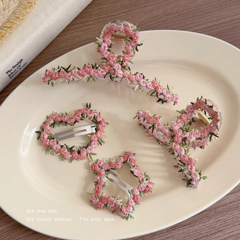 Atmósfera flor horquilla clip lateral lateral 2025 nuevo clip de flequillo horquilla rota clip bb clip de una línea horquilla tocado