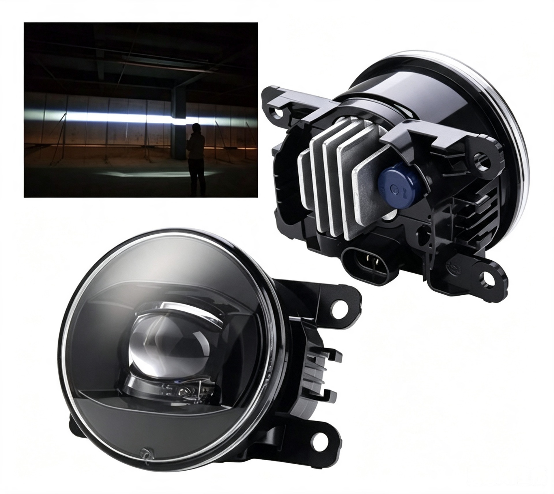 LED fog lights compatible with Mitsubishi Outlander and Lincoln Navigator 2005-2016, original car replacement, 1 pair
