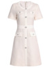 Dresses with high waist and slim appearance， handmade diamond buckle decoration， A-line skirt short style