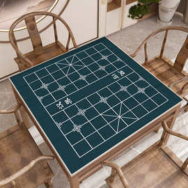中国象棋桌垫棋盘大号折叠便携麻将桌桌布水晶绒吸水静音防滑垫