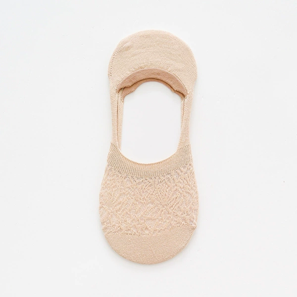 Lace women's boat socks (skin color)