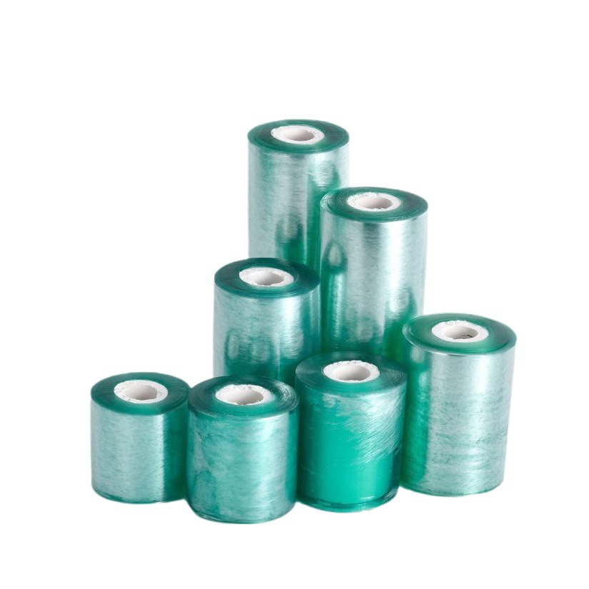 En stock Película de bobinado de PVC Pequeño rollo embalaje elástico embalaje película de plástico injerto autoadhesivo protector transparente película de alambre