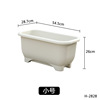 Big plastic rectangular flowerpot for growing plants