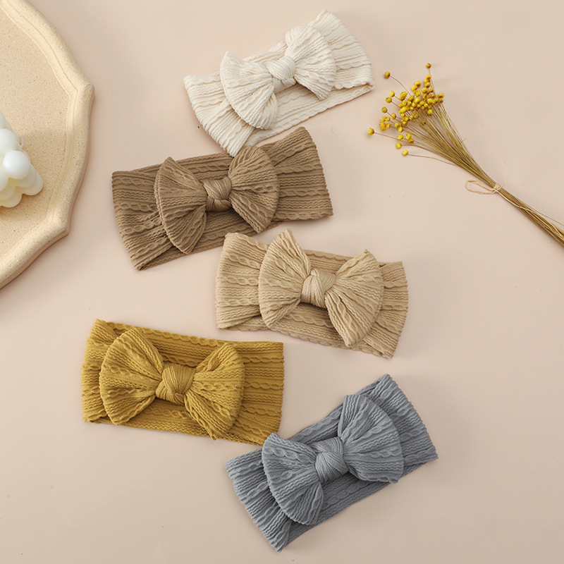 Kid's Fashion Simple Style Bow Knot Nylon Hair Accessories Hair Band display picture 6