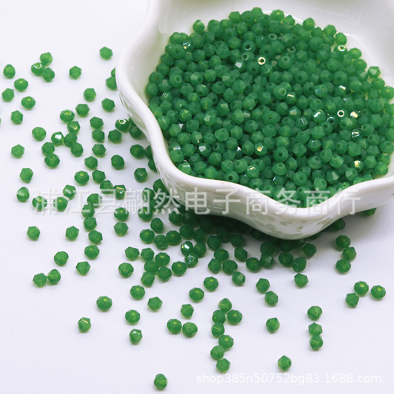 Sứ xanh cỏ / Hạt kim cương boutique 3mm (100 chiếc/gói)