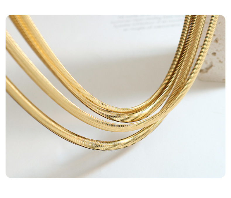 Wholesale Retro Solid Color Titanium Steel Necklace_colorza_4