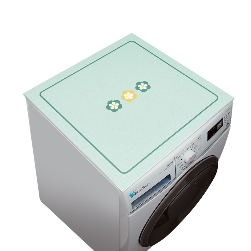 Lavadora estera de polvo 2022 nueva alfombra de cuero de imitación a prueba de agua estera de mesa de noche sola puerta doble refrigerador estera universal