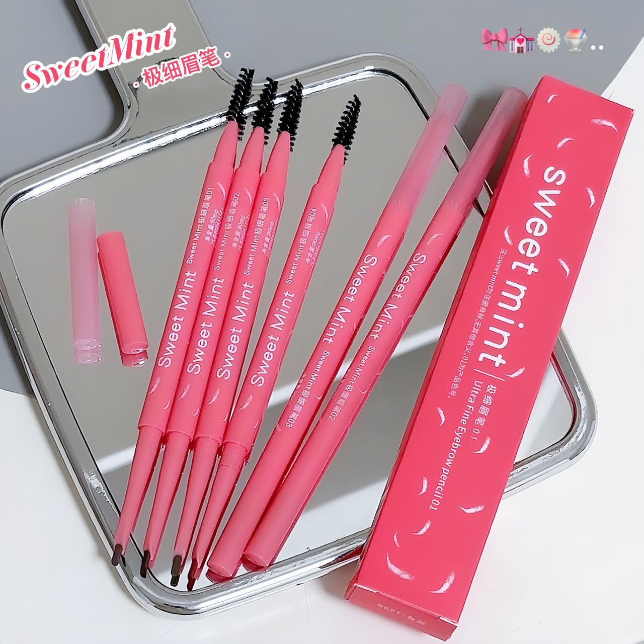 Sweetmint Extreme Thin Eyebrow Pencil Smooth Fog Feeling Natural…