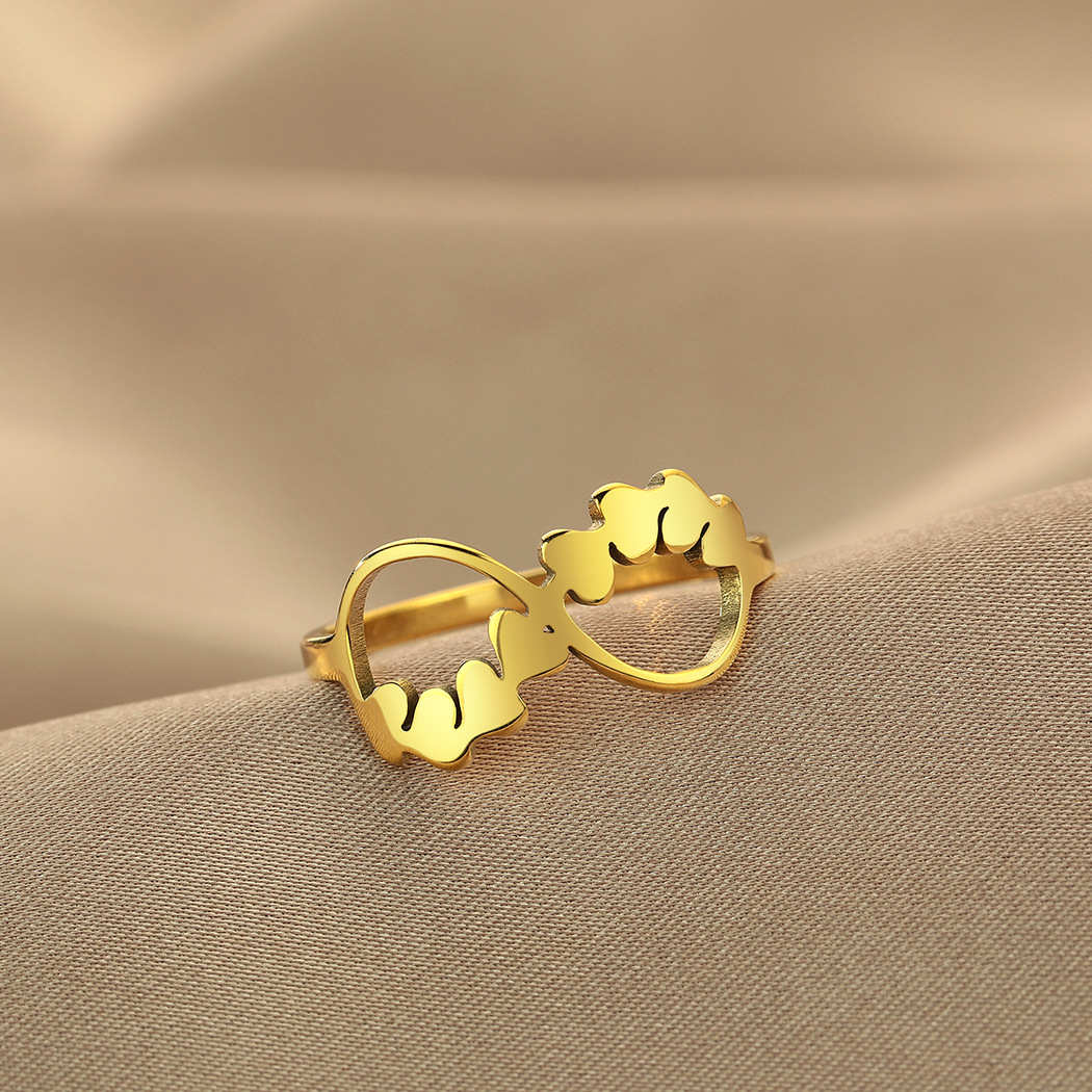 Romantic Heart Shape Wedding Ring Women's Couple Gift Wedding Couple Knot Infinity Ring Accessories Fashion Jewelry