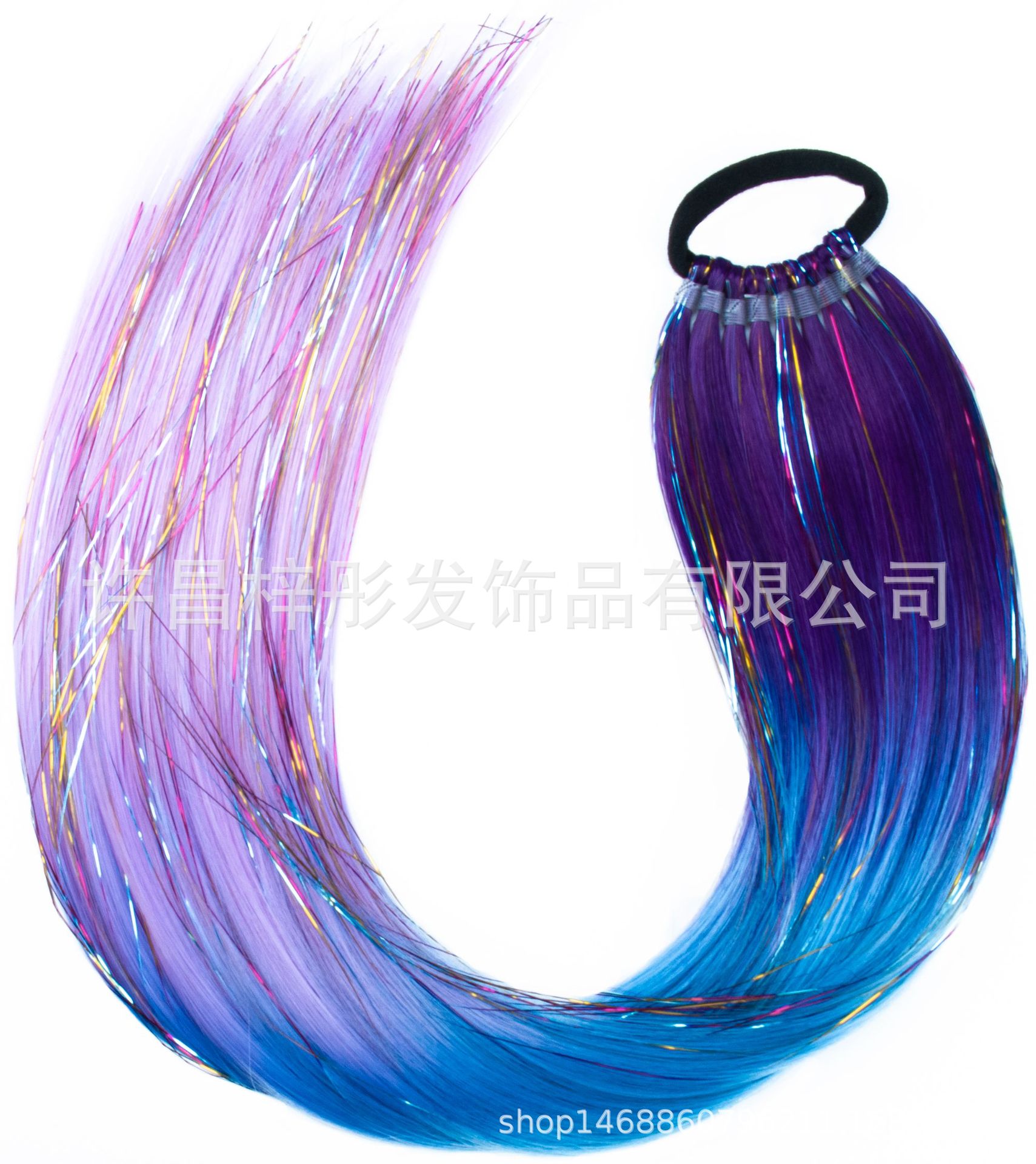 Moda EZ trenza color láser largo caballo cabello peluca color trenza sucia tendencia 9 caballo de oro y plata