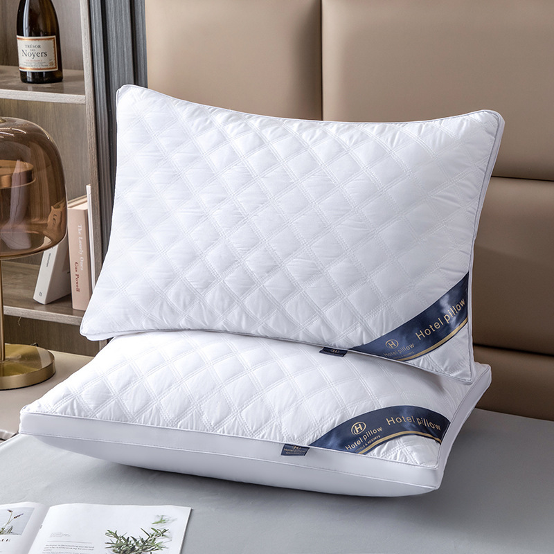 批发枕头五星酒店枕芯家用宿舍学生pillow成人专用加厚护颈高枕头|undefined