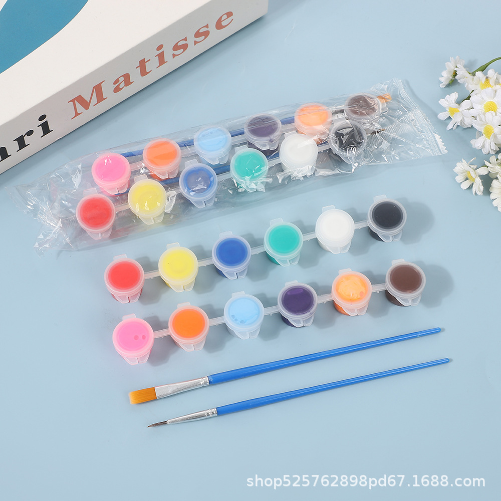 12色玻璃画颜料