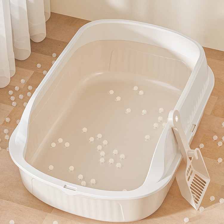 Semi-cerrado, arena para gatos, cerca alta super grande, inodoro para gatos a prueba de salpicaduras, arena para gatos, arena para gatos, pala al por mayor.