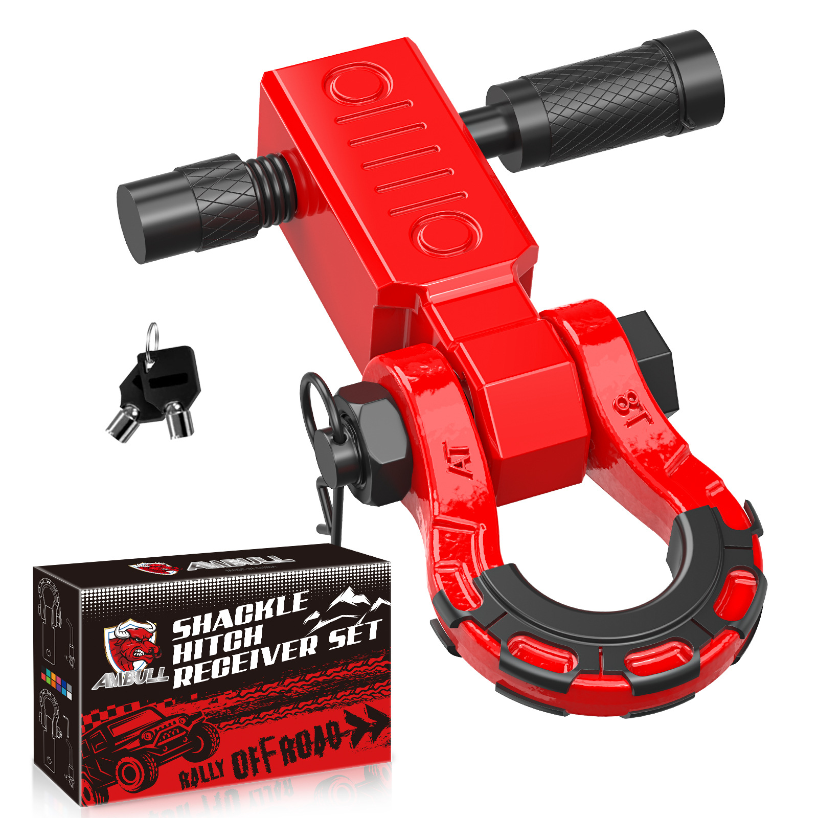 热销铝合金拖车臂2英寸实心正方形铝制15t拖车卸扣套装