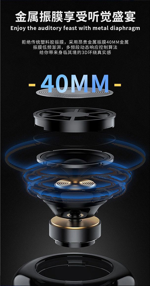 Helmet Bluetooth Headset with Ultra-Long Battery Life, Dual-Ear Panoramic Stereo Sound, Built-In Flashlight, Hifi Ambient Lighting K07