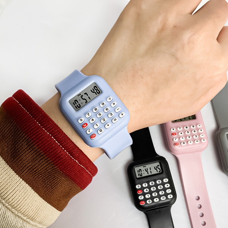 New multifunctional watch electronic calculator children's student watch date digital detachable strap electronic watch