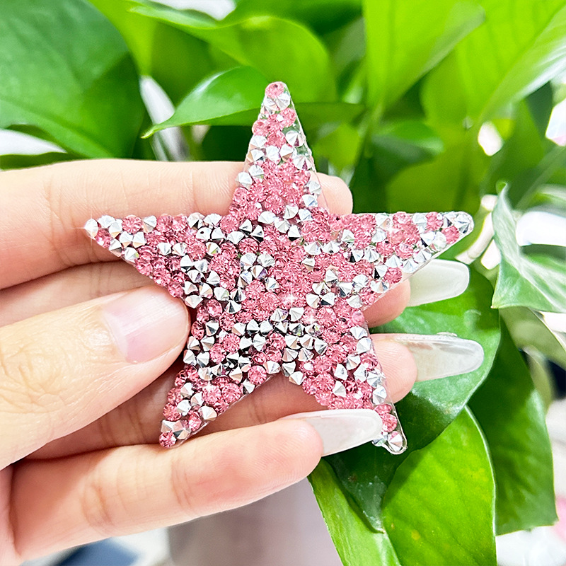 Estrella de cinco puntas rosa de 6 * 6 cm