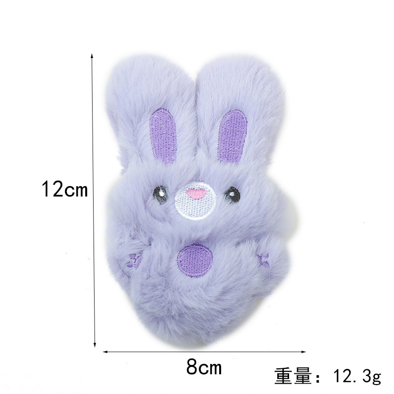 日韓縦耳ウサギ充填綿人形diyマフラー児童服装靴帽材料バッグキーホルダーストラップ