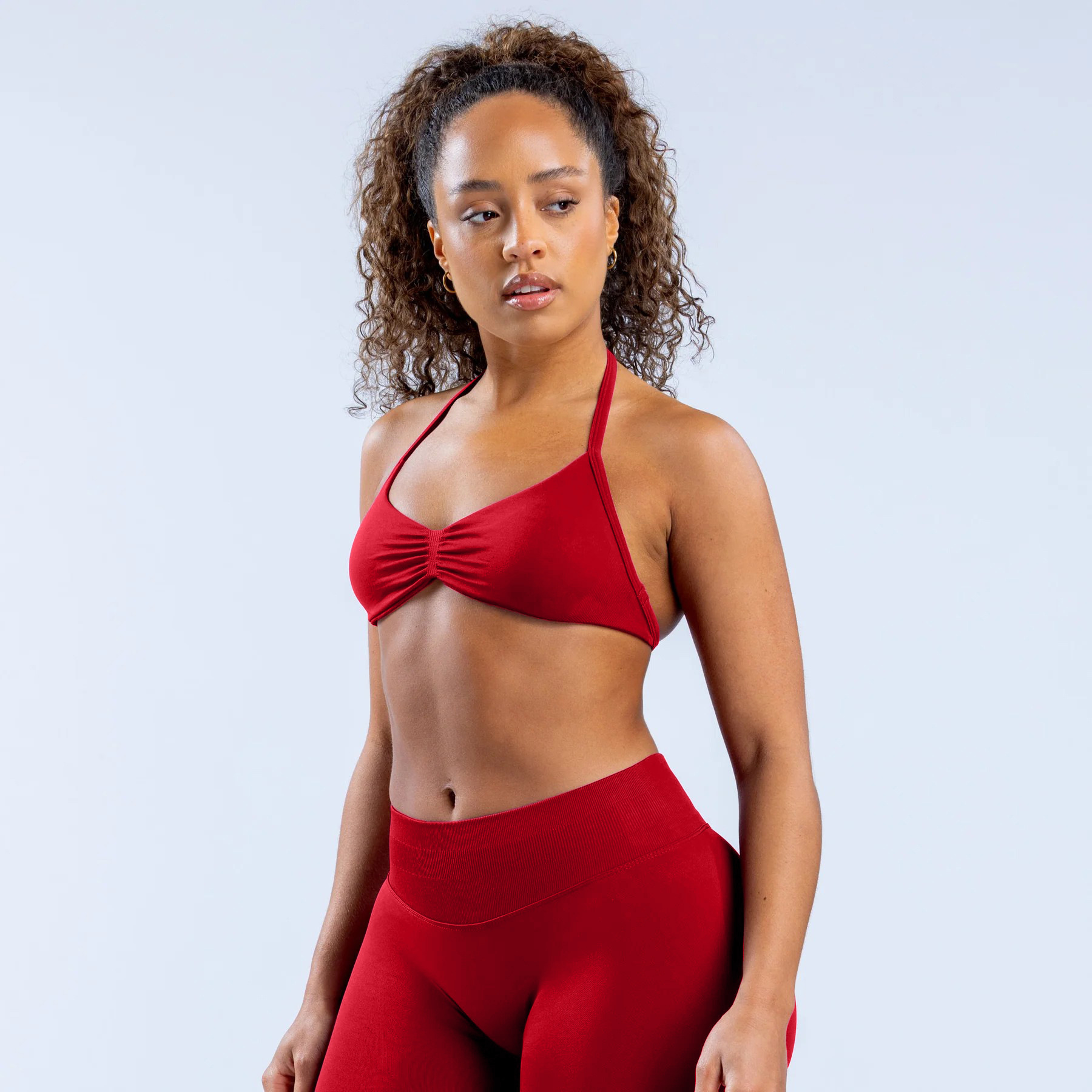 Bra deportivo de cuello colgante transfronterizo Europa y América nuevo entrenamiento físico ropa interior rápida secado yoga pequeño sujetador