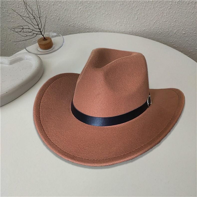 Sombrero Jazz de Lana con Ala Ancha para Hombre Ajustable Térmico para Otoño e Invierno image 13