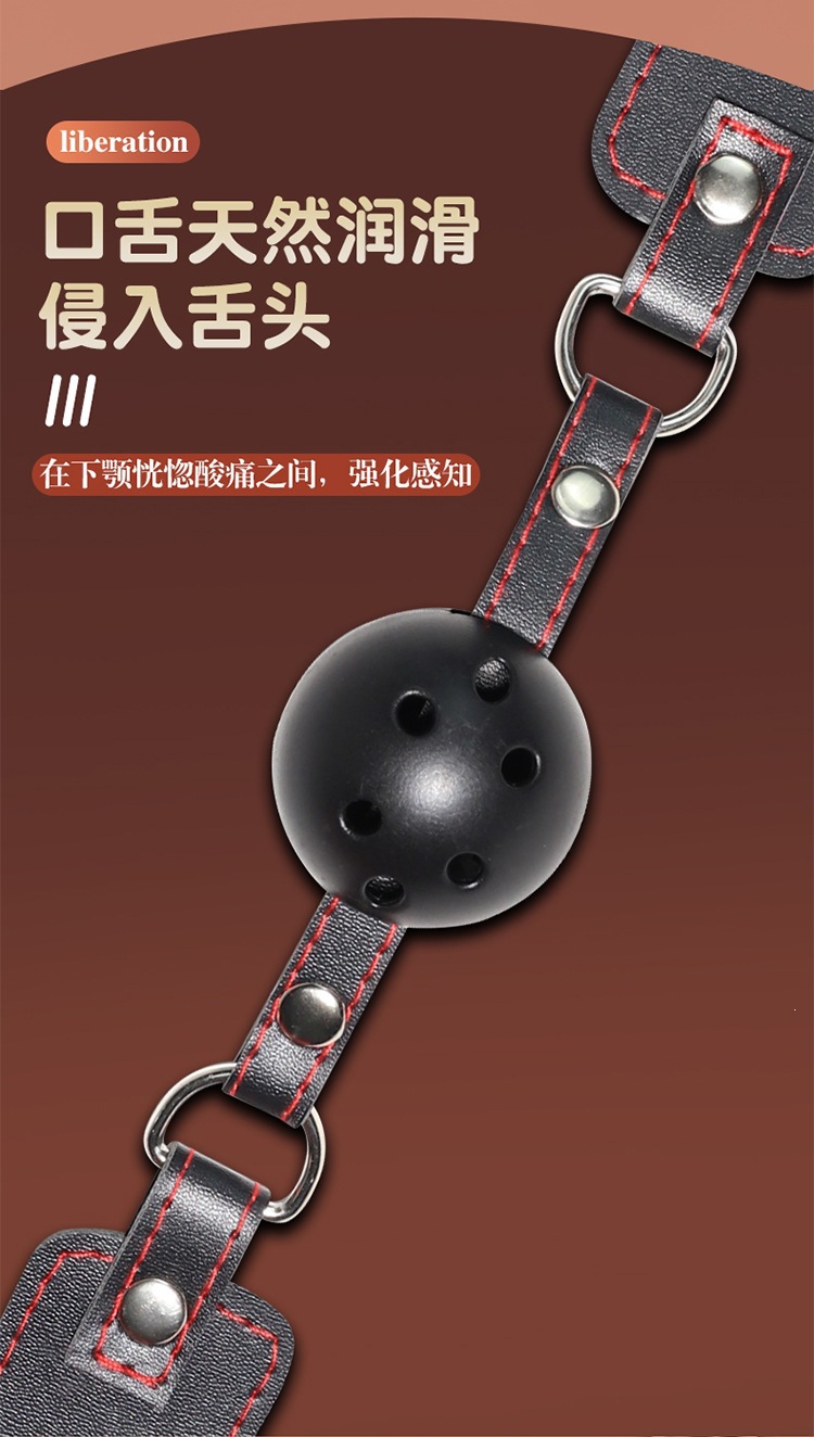 Jiuai Stainless Steel Anal Plug with Bondage Restraint Kit, Black Faux Leather — detail image 8