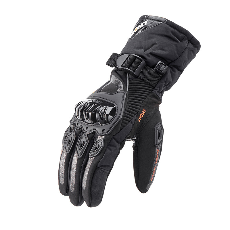 Guantes de moto de invierno impermeable caliente cuatro temporadas montar motocicleta Caballero resistente a la caída fuera de carretera engrosada guantes largos para hombres