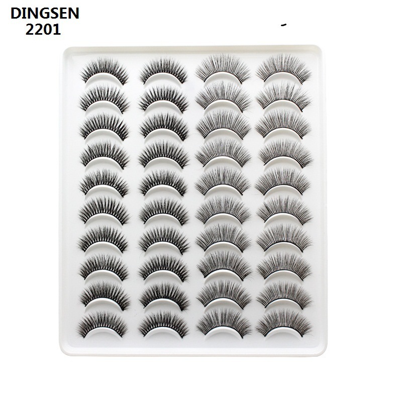 Dingsen pestañas postizas transfronterizas de múltiples capas de tres D estéreo 20 pares de pestañas cruzadas pestañas rizador