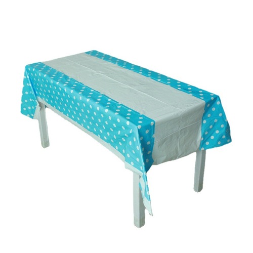 Birthday party tablecloth Family hotel camping barbecue tablecloth disposable plastic polka dot tablecloth
