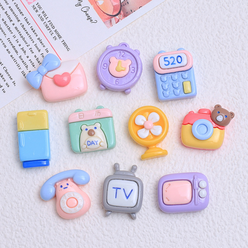 Clock Small Tv New DIY Cream Glue Mobile Phone Case Xido Resin Accessories Jewelry Hairpin Material Wholesale