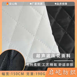 超声波压花面料涤塔夫复合喷胶棉服箱包服装内衬夹棉140g里布面料
