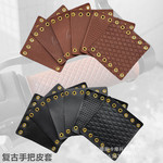 电动车摩托车改装复古机车牛皮把套 小牛ube雅迪电摩真皮手把胶套