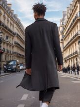 2026金韩新款加长款英伦男士长款风衣毛呢大衣男呢子外套包邮2026