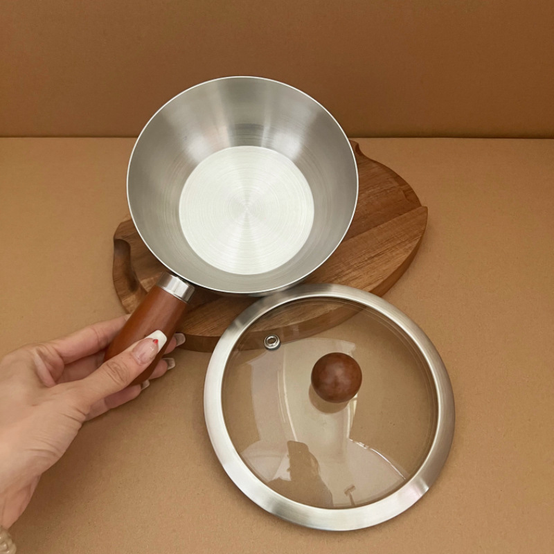 Ciotola di riso al forno con manico, in legno di noce, non rivestita, per zuppa istantanea, lumache, tagliatelle, yogurt e insalata fatta in casa._voghion.com