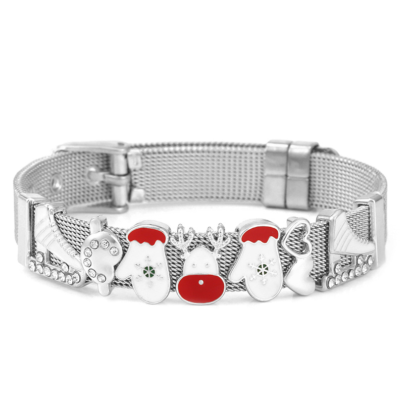 33g Weight Christmas Festival Women's Gender Cute Style Cute In Bulk Stainless Steel Bracelets 1
