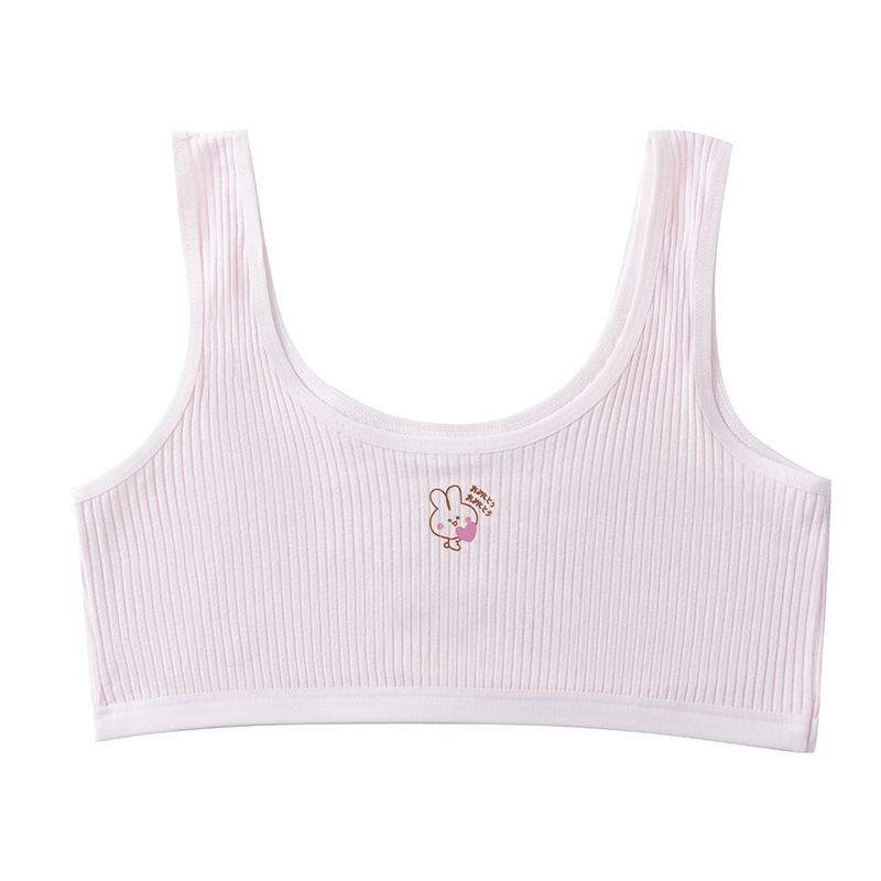 Ropa interior de Niña estudiante de secundaria período de desarrollo juvenil Anti-exposición cómodo chaleco inalámbrico verano Delgado sujetador