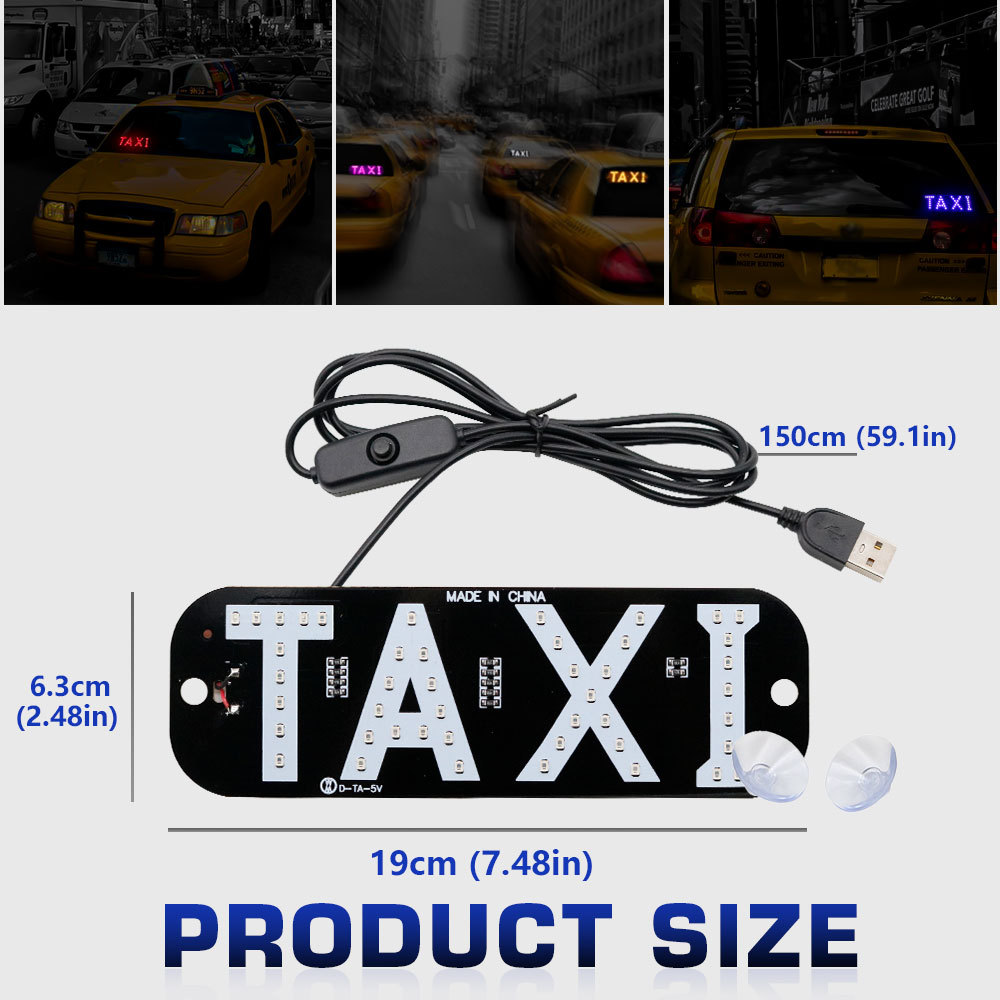 T-A-X-I USB lamp indicator 5-6V taxi