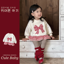 韩国童装女童秋季洋气A类卫衣婴儿可爱超萌上衣女宝宝ins甜美衣服