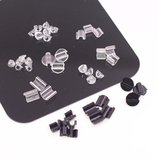 Hair rope buckle rubber band buckle handmade diy hair accessories headdress material black U-shaped hair ring buckle accessories plastic