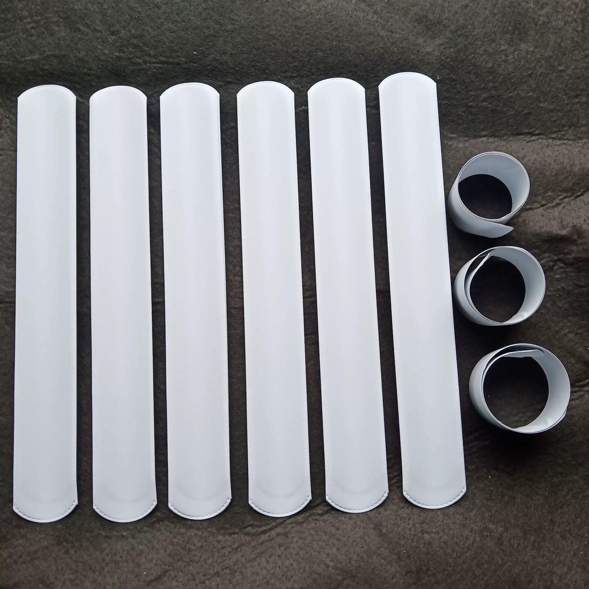 严选毛绒手环配件白啪啪圈可涂鸦DIY纯白啪啪圈 双面白板拍拍圈