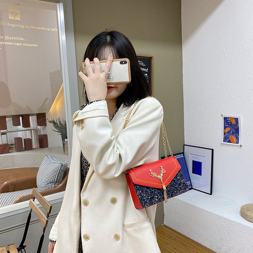 Fashion Handbags Women Bags  New Products Deer Tassel Small Square Bags Glitter Single Shoulder Crossbody Women Bags Foreign Trade Wholesale