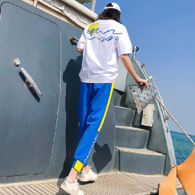 批發運動套裝女2021新款短袖韓版寬松學生休閑洋氣鬼步舞兩件套潮