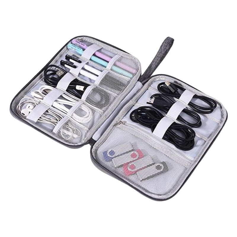 Bolsa de almacenamiento de cargador catiónico transfronterizo cable de datos Portátil Bolsa de almacenamiento de teléfono móvil bolsa digital impermeable de tres capas