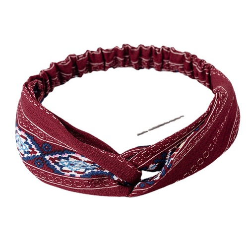 Japanese and Korean hair accessories retro polka dot print wide-brimmed cross hair band sweet simple headscarf elastic hair band headband