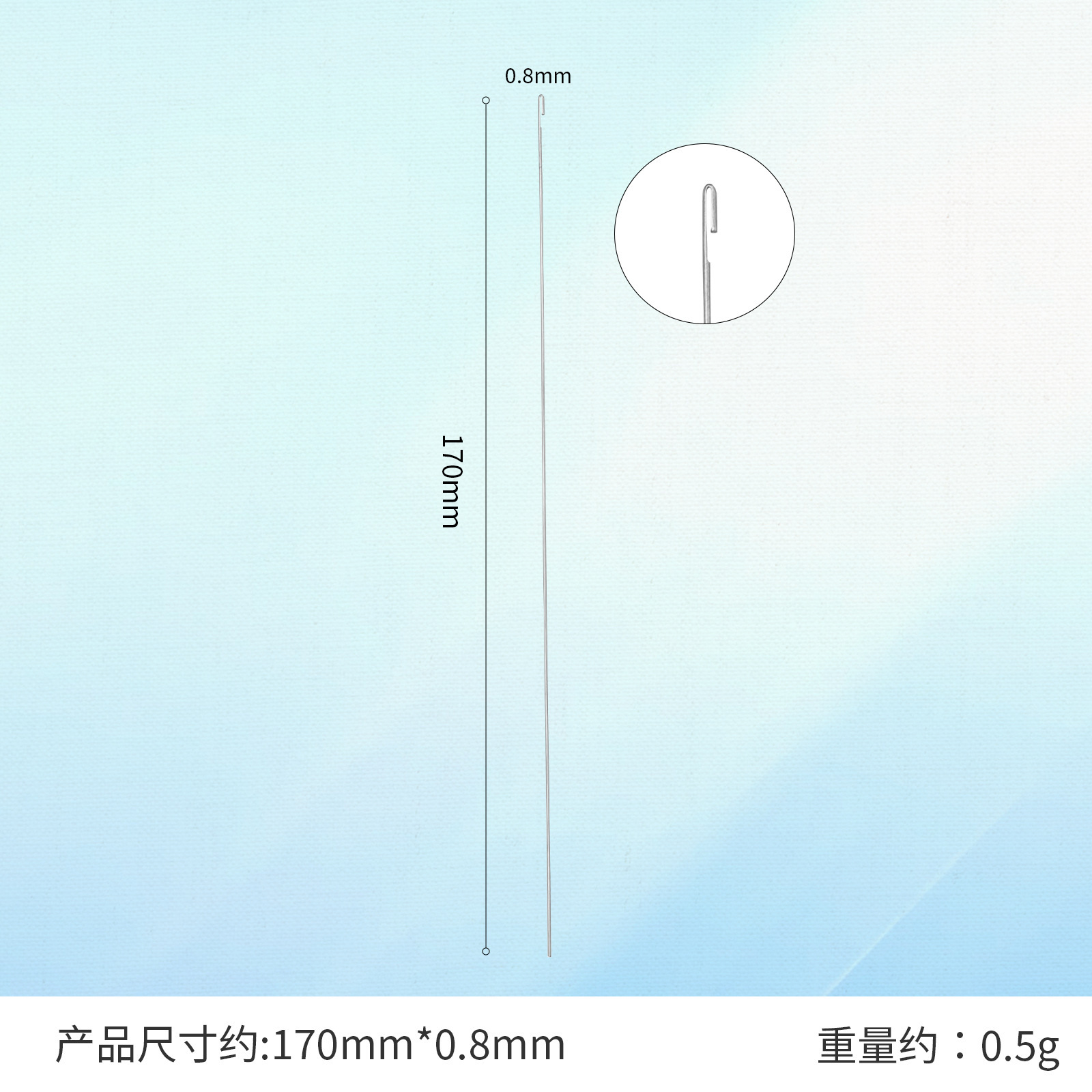 Venta directa de fábrica Aguja de apertura intermedia Aguja de enhebrado Aguja de orificio medio Aguja de enhebrado Aguja de enhebrado Collar de bricolaje